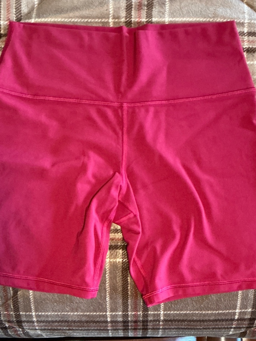 Athleta Transcend Red High-Waist Bike Shorts